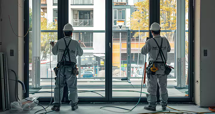 Patio Door Glass Replacement with Built-In Blinds in Naples, FL