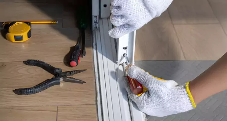 Backyard Sliding Door Track Repair in Naples, FL